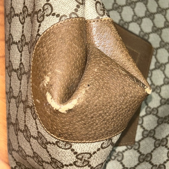 Authentic Vintage Gucci PVC Large Tote Bag with Web Handles - Picture 7 of 16